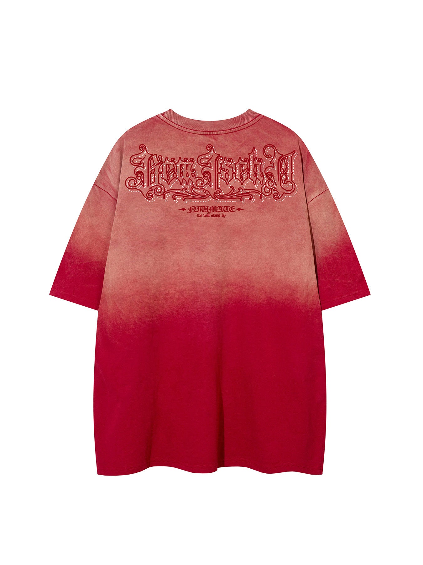 Gradient Rhinestone Logo Print Short Sleeve T-Shirt WN25802