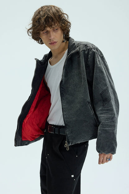 Heavyweight Washed Zipper Jacket WN9093