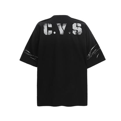 Washed Number Print Short Sleeve T-Shirt WN25385