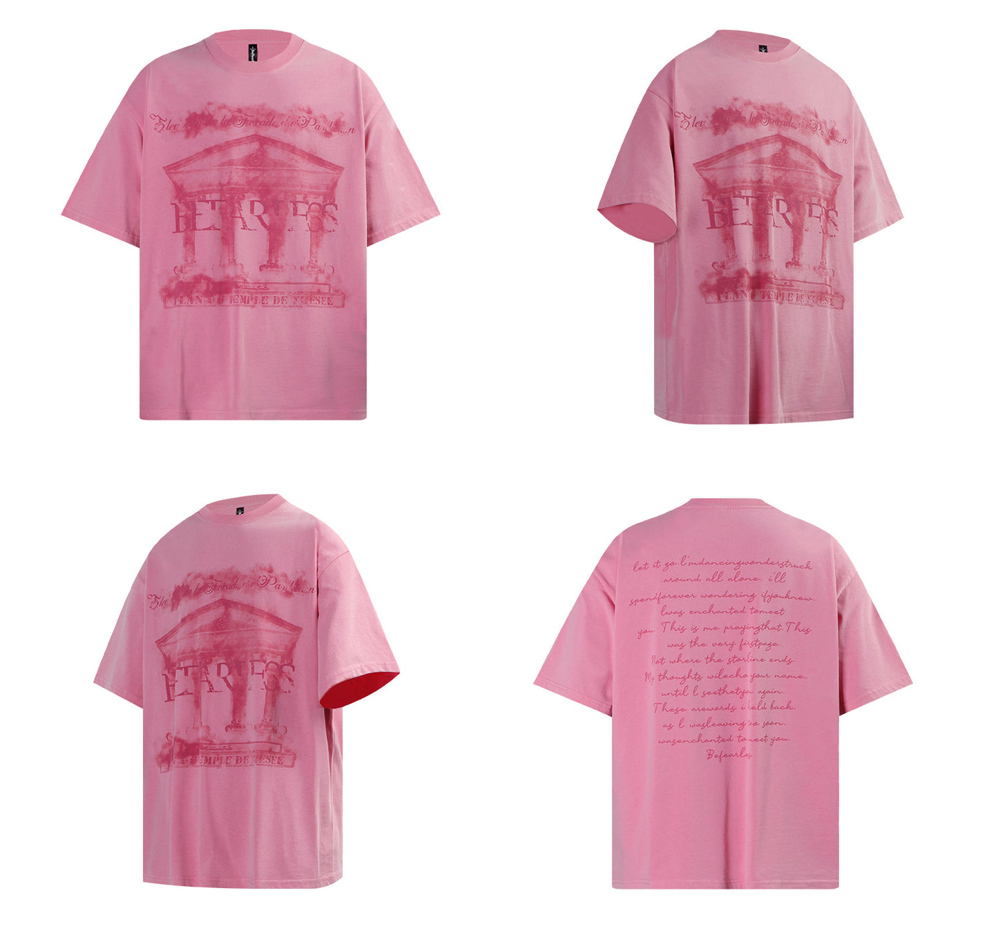 Washed Palace Print Oversize Short Sleeve T-Shirt WN26339