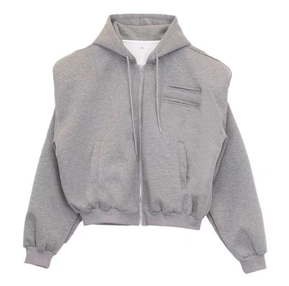 Zipper Hoodie & Wide Leg Sweatpants Setup WN25363