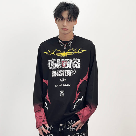 Dark Style Design Long Sleeve T-Shirt WN24272