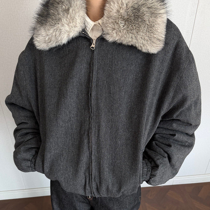 Detachable Fake Fur Collar Puffer Jacket WN21922