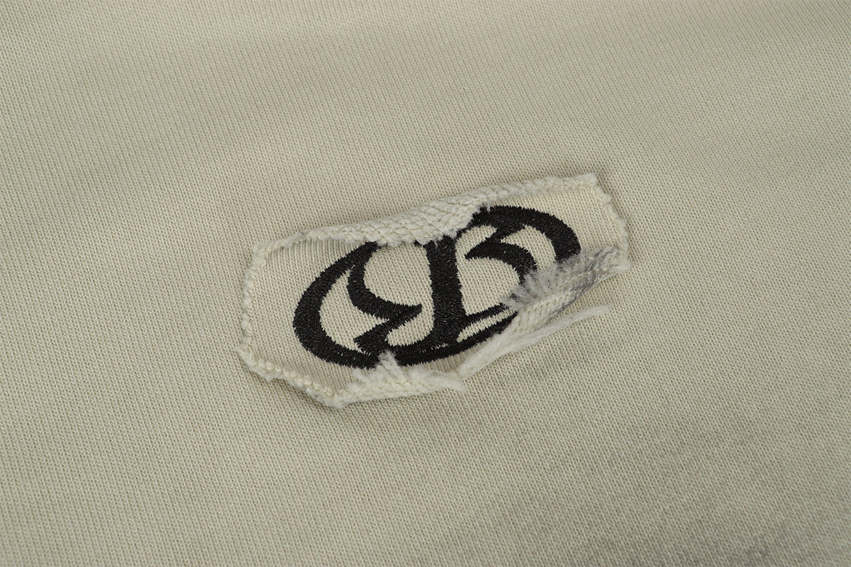 Spray Paint Wash Raw Edge Pullover Hoodie WN25713