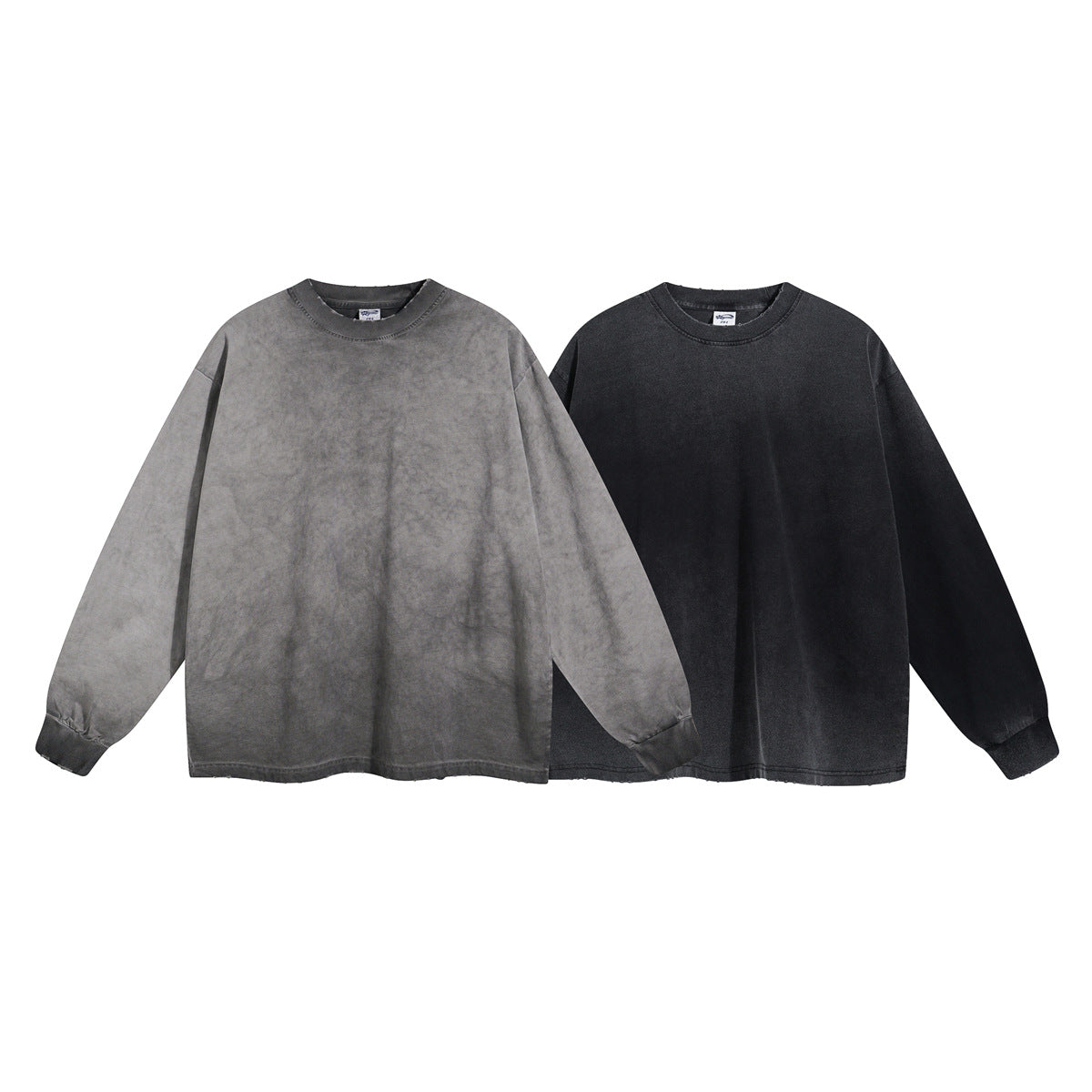 Oversize Washed Pure Cotton Long Sleeve T-Shirt WN10008