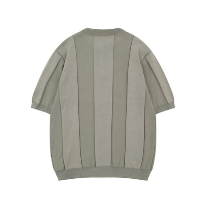 Henley Short Sleeve Summer Knit T-shirt WN26809