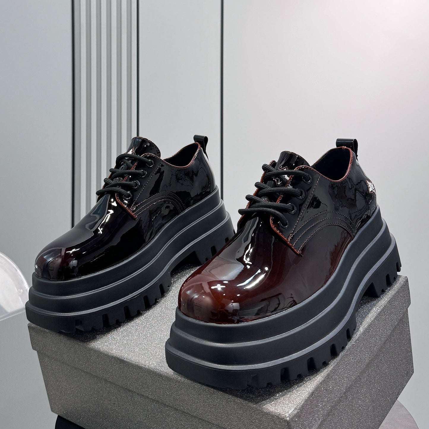 Patent Chunky Platform Shoes WN24673