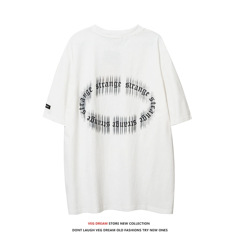 Oversize Print Short-sleeve T-shirt WN5472