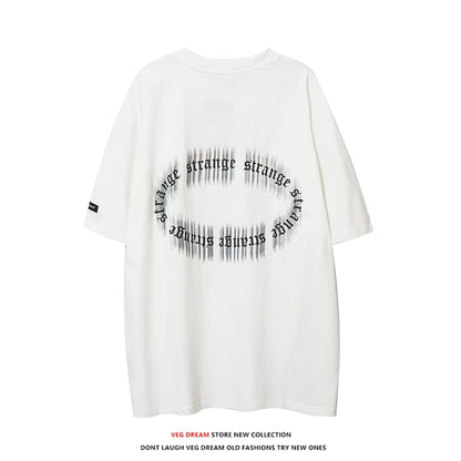 Oversize Print Short-sleeve T-shirt WN5472