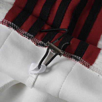 Stripe Embroidery Wide Leg Sweatpants WN28065