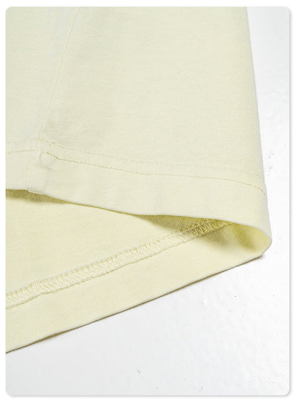 Washed Angel Print Round Neck Short Sleeve T-Shirt WN7833