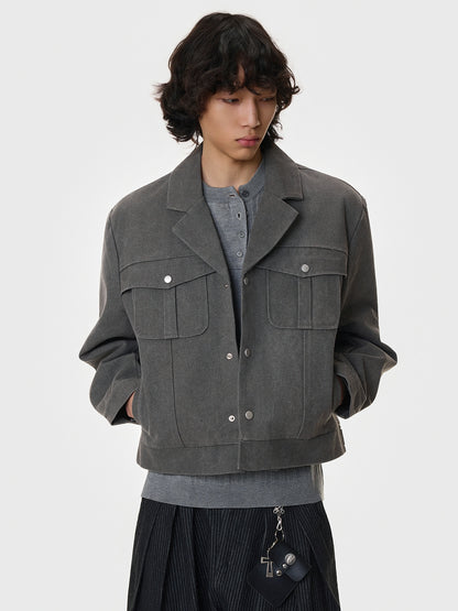 Canvas Multi-Pocket Short Jacket WN21402