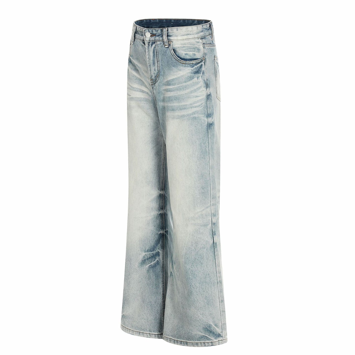 Washed Whiskers Flare Denim Jeans WN25832