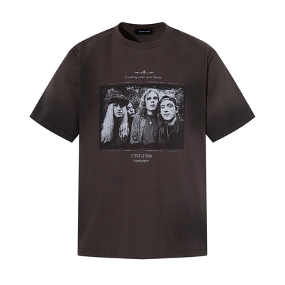 Rock Photo Print Short Sleeve T-Shirt WN25632