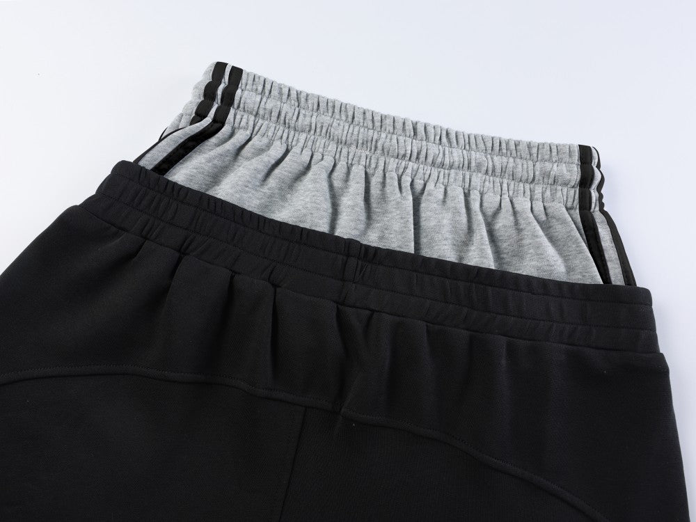 Fake Layered Contrast Waist Embroidery Puff Letter Wide Leg Sweatpants WN27893