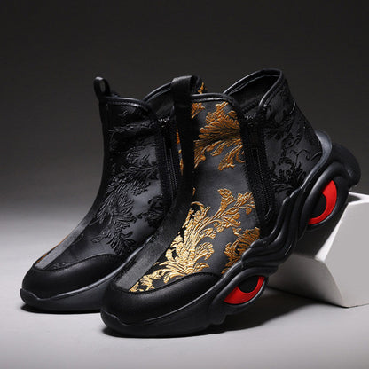 Cloud Embroidery High-Top Boots WN23303