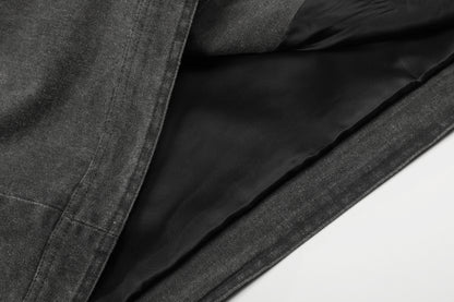 Washed Cross Patch Embroidery Jacket WN23043