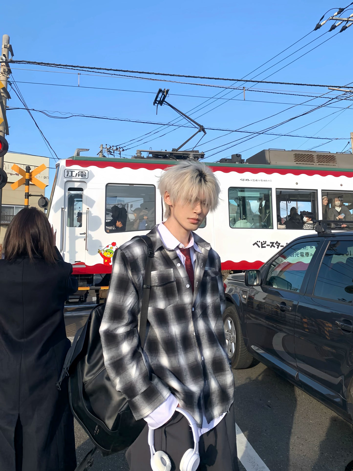 Plaid Stripe Long Sleeve Shirt WN19831