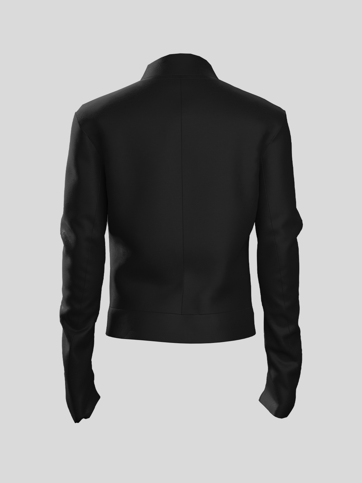 Matte Stand Neck Zipper PU Leather Jacket WN27124