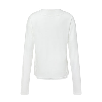 Deconstruction Pleats Long Sleeve T-Shirt WN26122