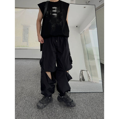 Detachable Wide-leg Cargo Sporty Pants WN10034