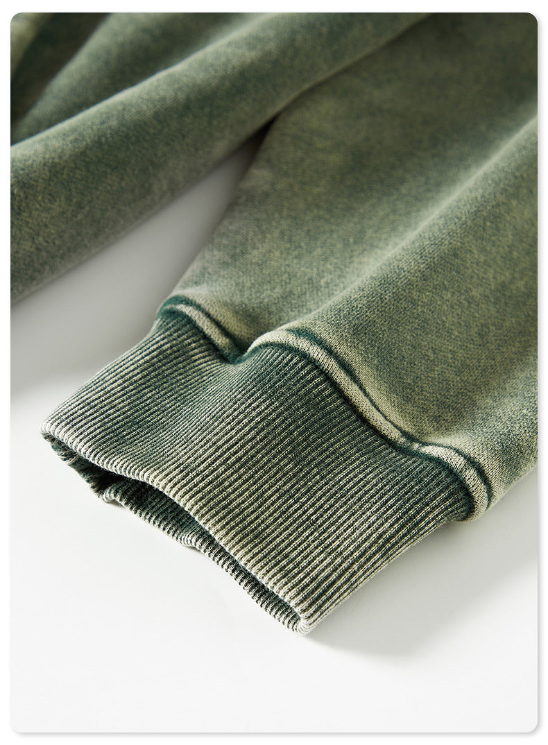 Oversize Washed Zipper Hoodie WN6461