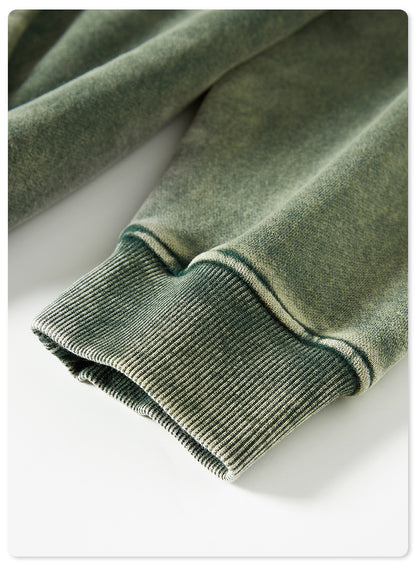 Oversize Washed Zipper Hoodie WN6461