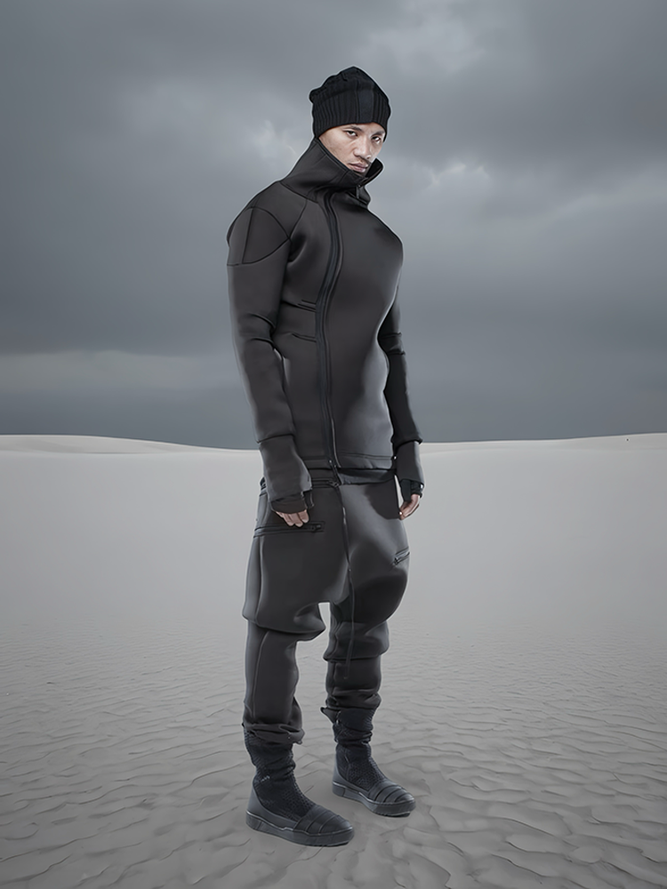 Asymmetric Deconstructed Design Jacket WN21976