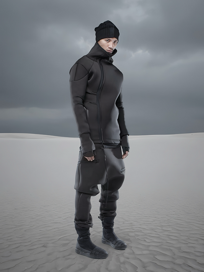 Asymmetric Deconstructed Design Jacket WN21976