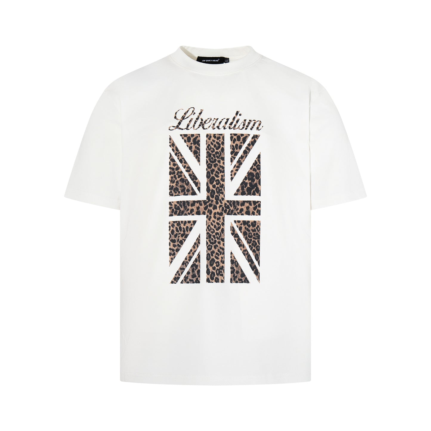 Leopard Print Flag Short Sleeve T-Shirt WN25620
