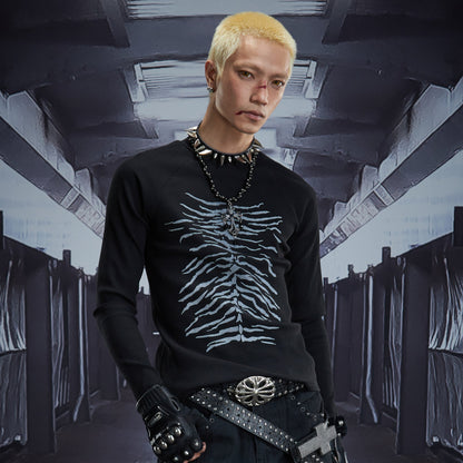 Dark Aesthetic Design Short Knit Sweater WN22873