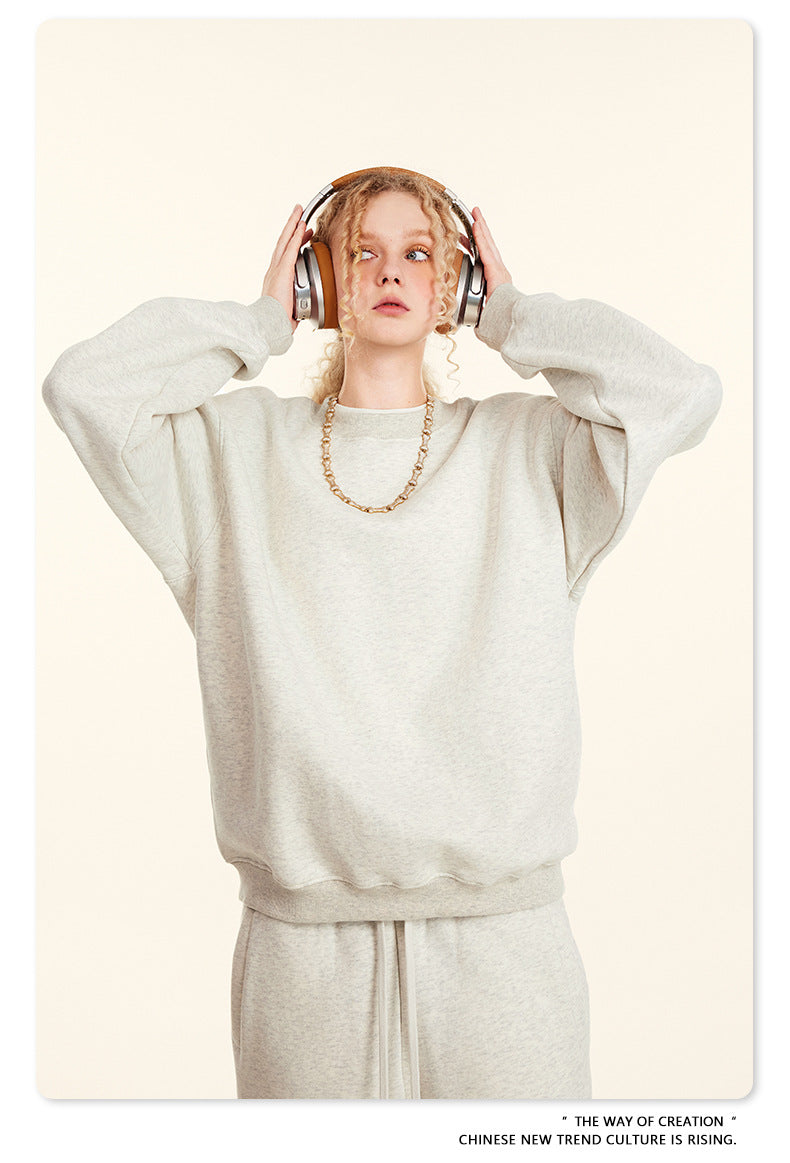 Fleece Lining Oversize Sweatshirt WN9928
