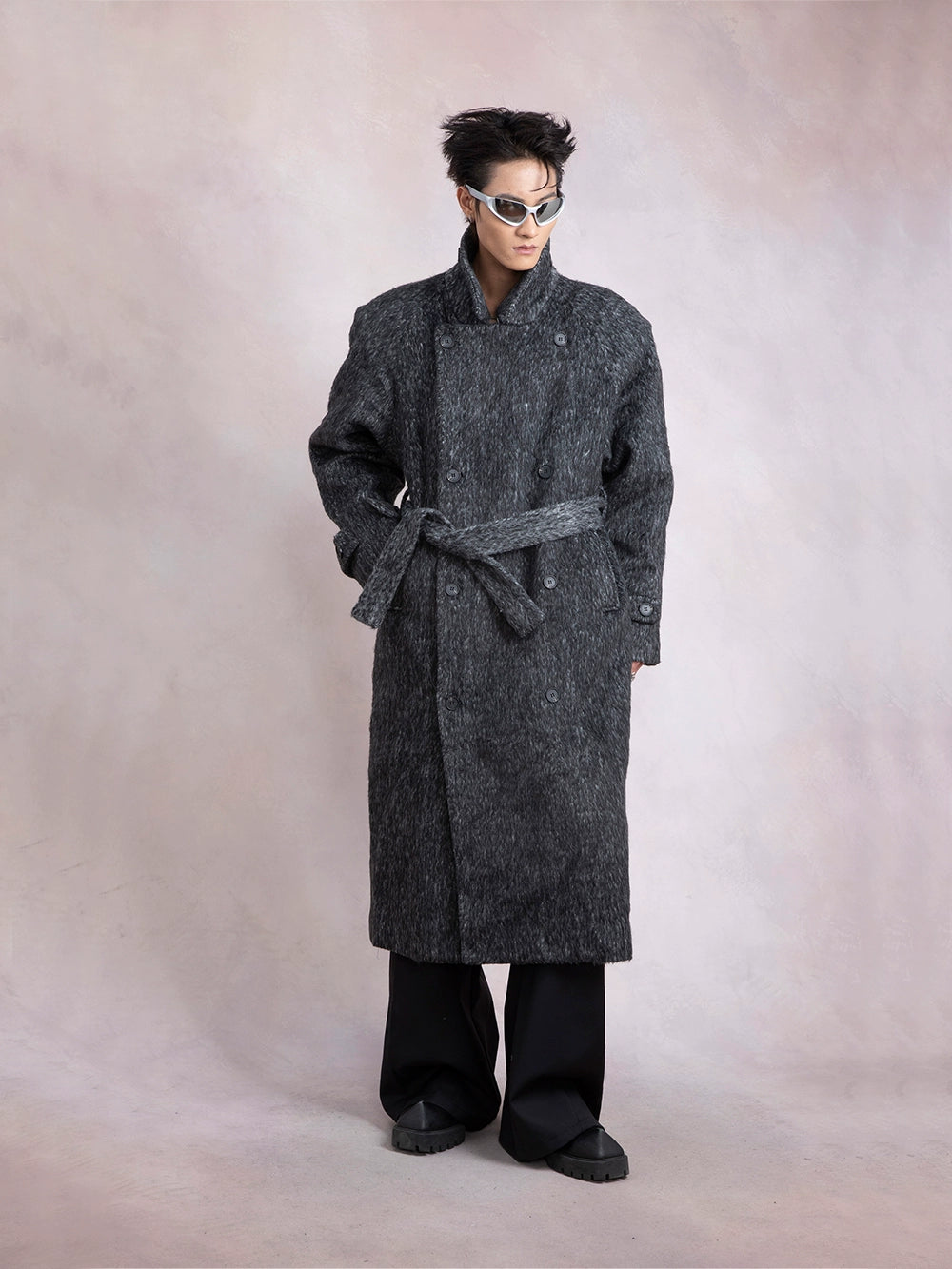 Double Layered Woolen Long Coat WN9288