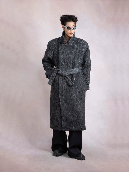 Double Layered Woolen Long Coat WN9288