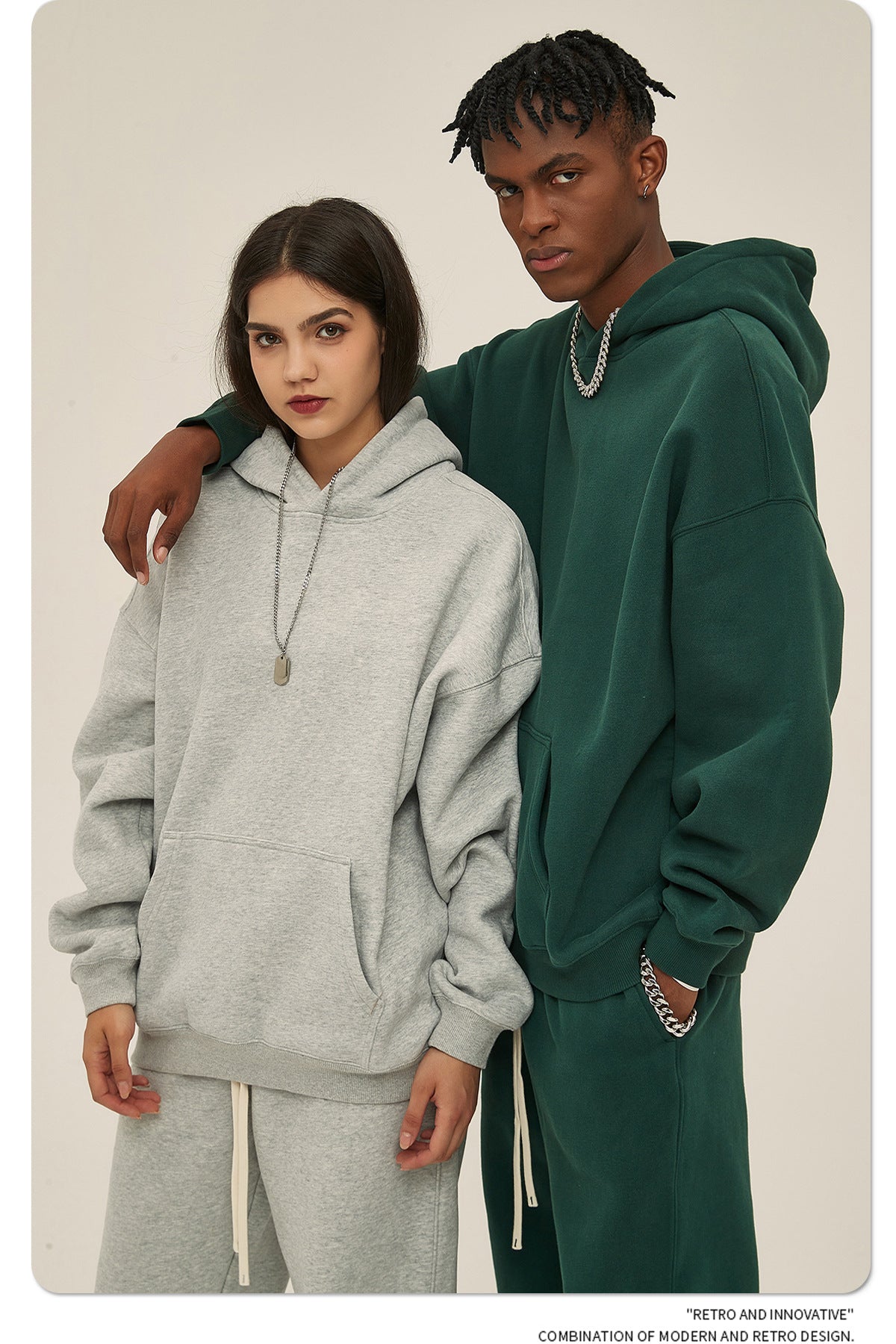 Oversize Heavyweight Hoodie & Heavyweight Sweatpants Setup WN6638-K