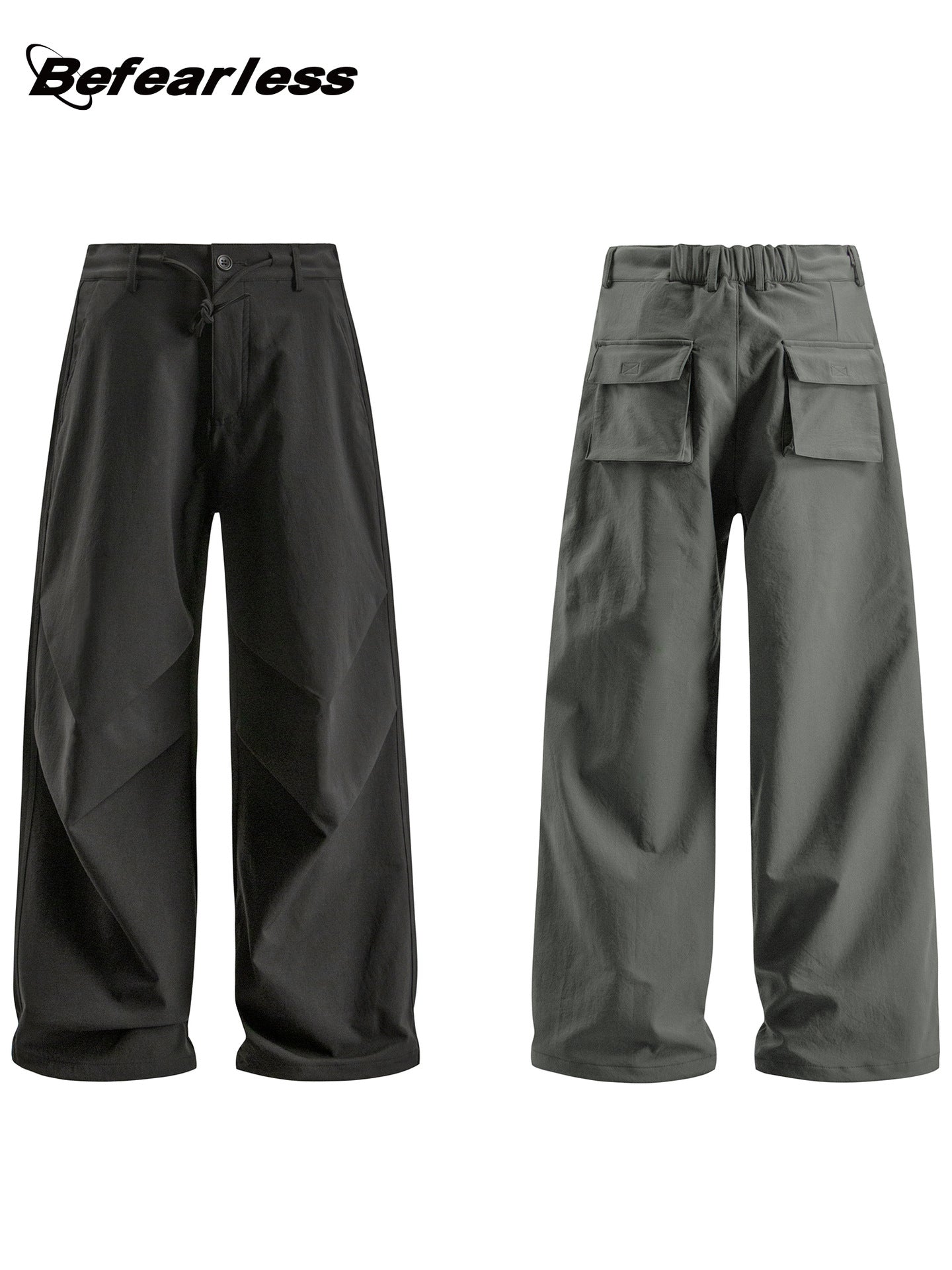 Crinkle Panel Wide Leg Pants WN26208