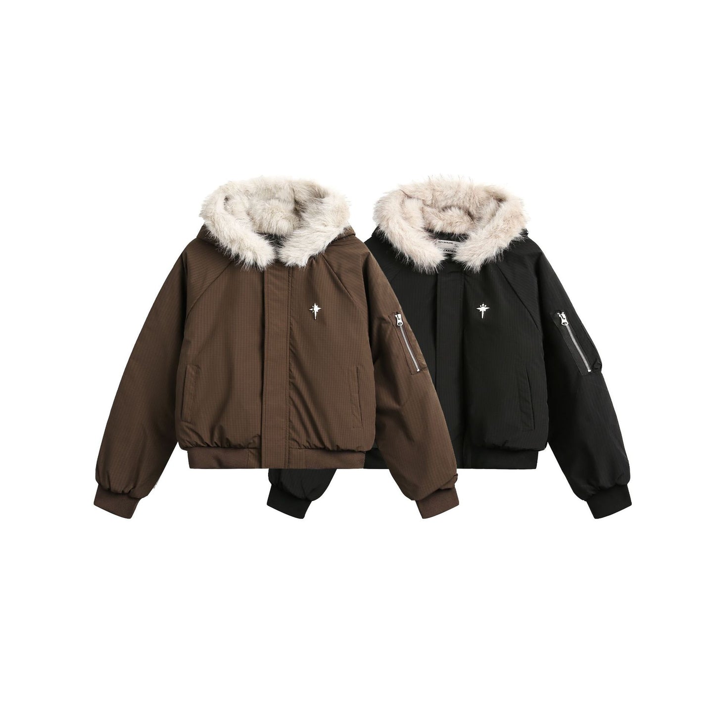 Thickened Fur Collar Short Puffer Jacket WN11367