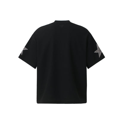 Graffiti Tiger Print Waffle Oversize Short Sleeve T-Shirt WN25898