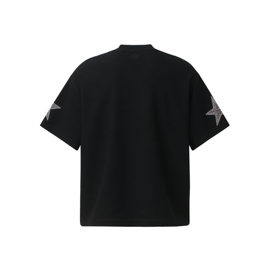 Graffiti Tiger Print Waffle Oversize Short Sleeve T-Shirt WN25898
