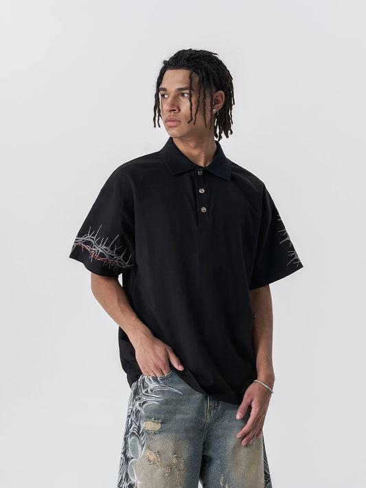 Heavy Embroidery Short Sleeve Polo Shirt WN17544