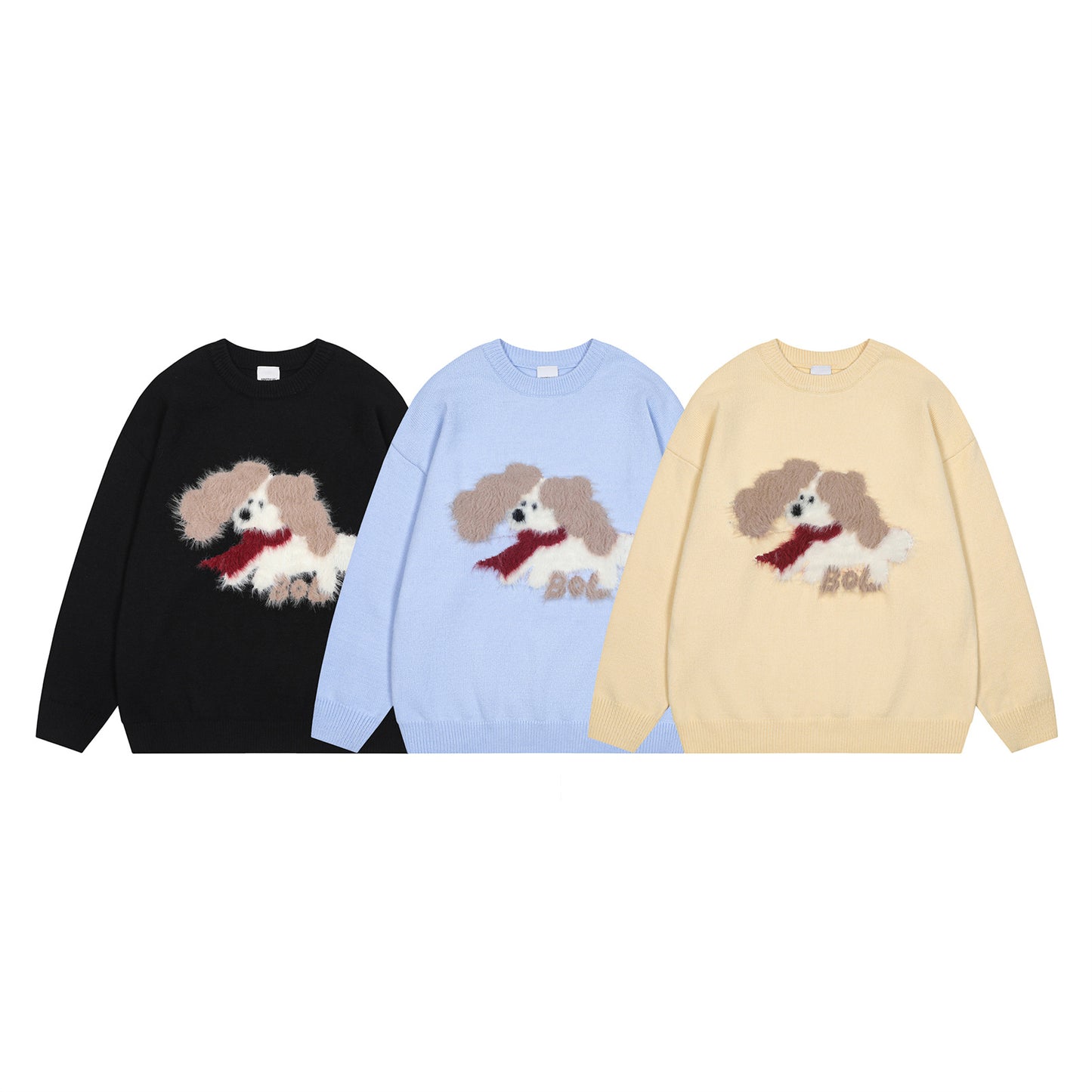 Dog Design Knit Sweater WN10975