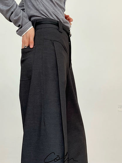 Pocket Design Wide Leg Trousers WN21493