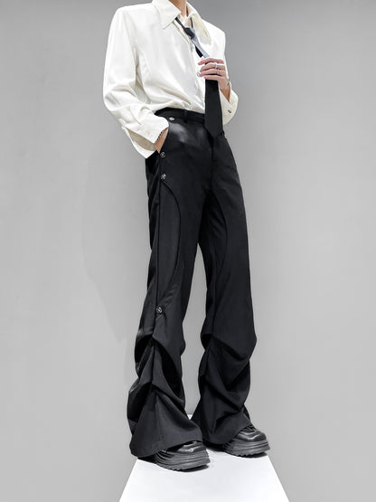 Button Detail Flare Trousers WN23890