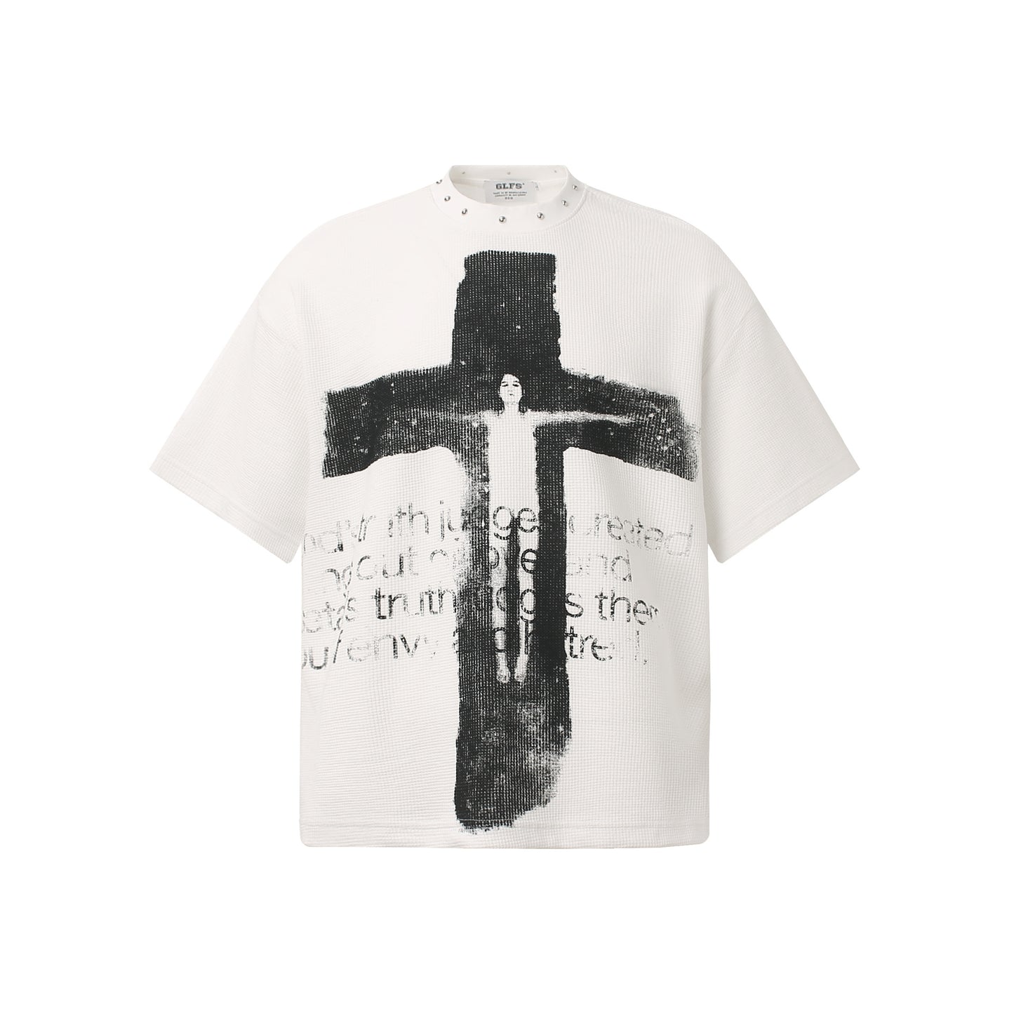 Cross Figure Studs Short Sleeve T-Shirt WN25486