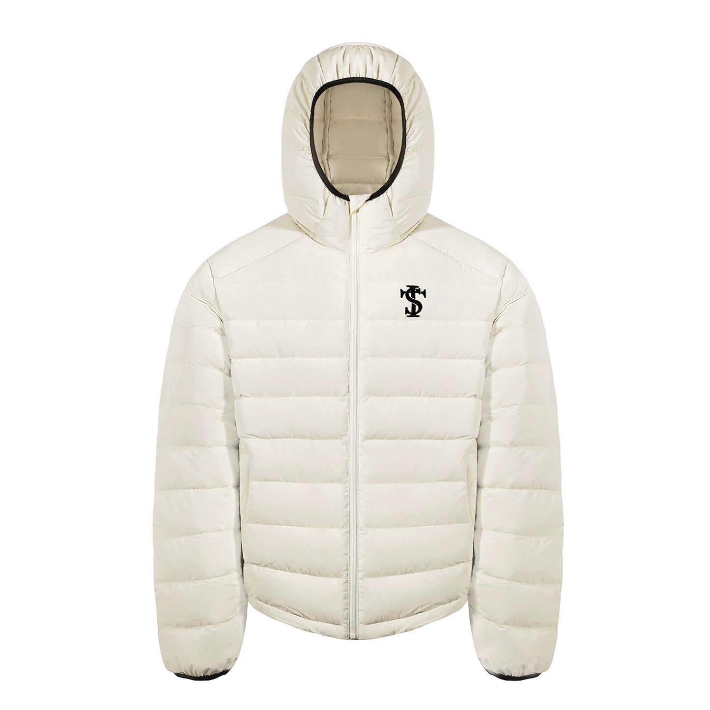 Lightweight Logo Embroidery White Duck Down Jacket WN12046