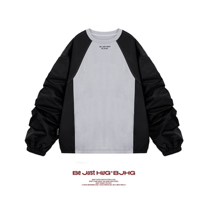 Oversize Sleeve Docking Raglan Sweatshirt WN9771