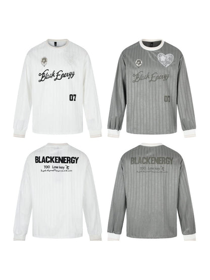 Heart Patch Letter Graphic Long Sleeve T-Shirt WN28098