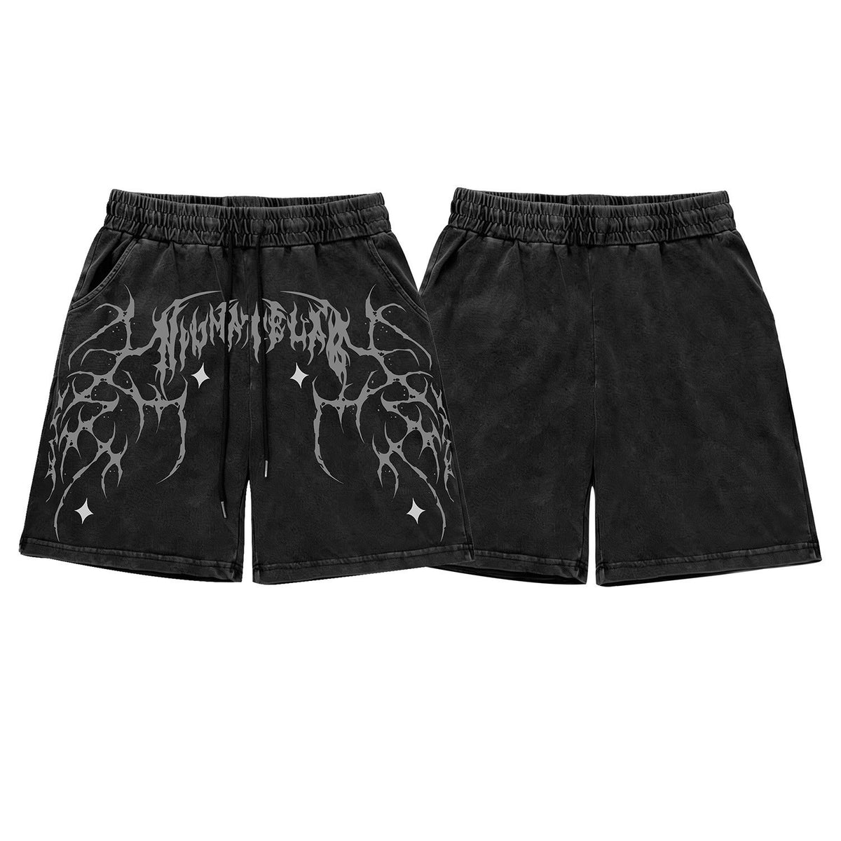 Washed Gothic Sporty Half Pants WN26877
