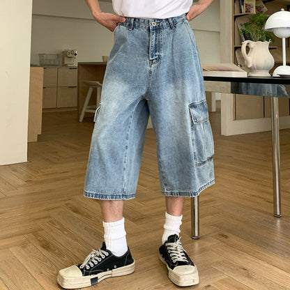 Cargo Cropped Denim Jeans WN24972