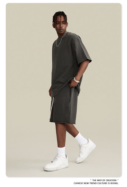 Water Washed Heavyweight Oversize Short Sleeve T-Shirt WN6077